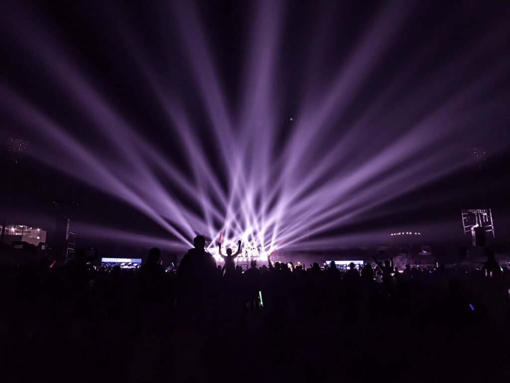 The painful truth behind Zedd and Foxes' masterpiece Clarity — strobe lights over huge music festival crowd hands in air